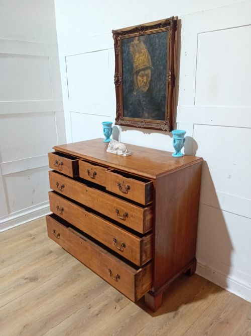 ANTIQUE GEORGE III OAK CHEST OF DRAWERS C176080 - ADDITIONAL PHOTO 8