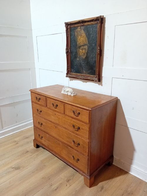 ANTIQUE GEORGE III OAK CHEST OF DRAWERS C176080 - ADDITIONAL PHOTO 9
