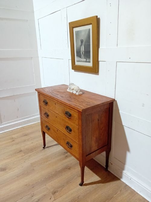 ARTS CRAFTS VICTORIAN OAK CHEST OF DRAWERS C18801900 - ADDITIONAL PHOTO 2