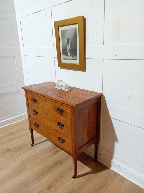 ARTS CRAFTS VICTORIAN OAK CHEST OF DRAWERS C18801900 - ADDITIONAL PHOTO 4