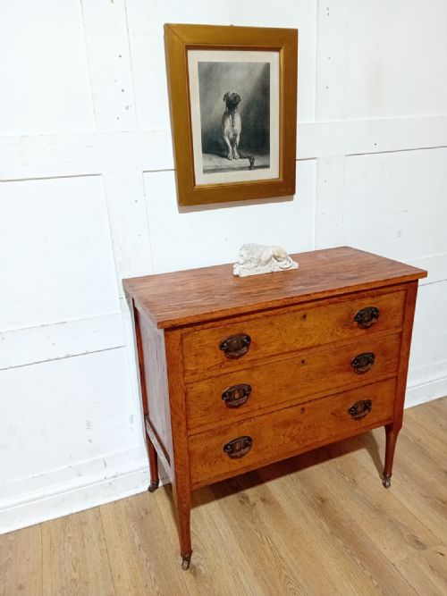 ARTS CRAFTS VICTORIAN OAK CHEST OF DRAWERS C18801900 - ADDITIONAL PHOTO 6