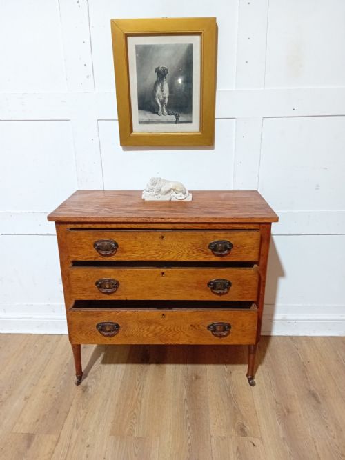 ARTS CRAFTS VICTORIAN OAK CHEST OF DRAWERS C18801900 - ADDITIONAL PHOTO 11