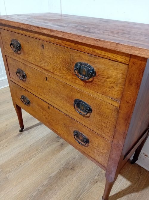 ARTS CRAFTS VICTORIAN OAK CHEST OF DRAWERS C18801900 - ADDITIONAL PHOTO 15