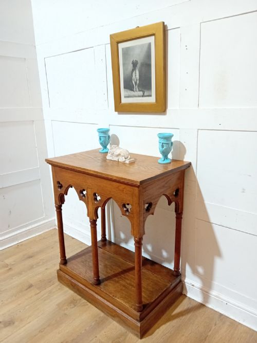 ANTIQUE VICTORIAN OAK CHURCH ALTAR C18901910 - ADDITIONAL PHOTO 1