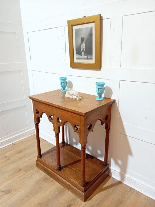 ANTIQUE VICTORIAN OAK CHURCH ALTAR C18901910 - ADDITIONAL PHOTO 2