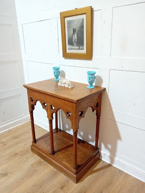 ANTIQUE VICTORIAN OAK CHURCH ALTAR C18901910 - ADDITIONAL PHOTO 3