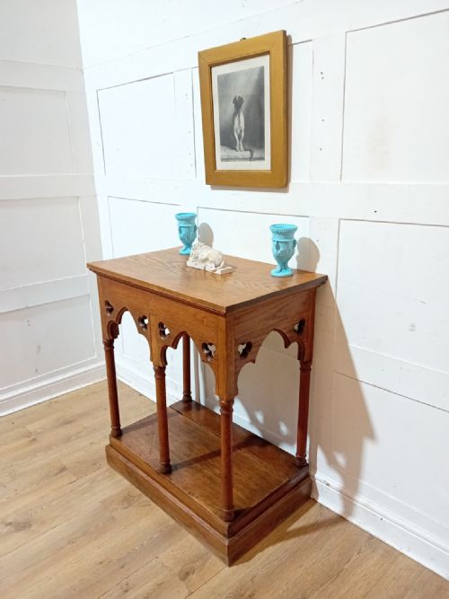 ANTIQUE VICTORIAN OAK CHURCH ALTAR C18901910 - ADDITIONAL PHOTO 4
