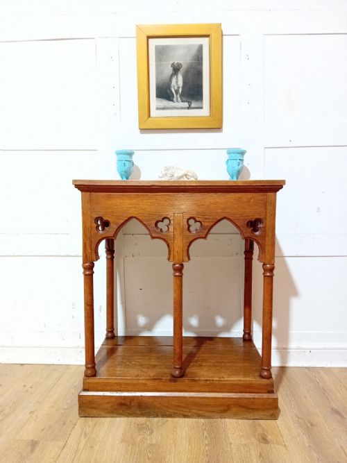 ANTIQUE VICTORIAN OAK CHURCH ALTAR C18901910 - ADDITIONAL PHOTO 6