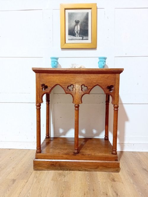 ANTIQUE VICTORIAN OAK CHURCH ALTAR C18901910 - ADDITIONAL PHOTO 7