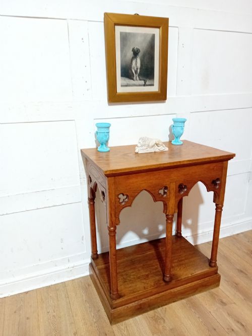 ANTIQUE VICTORIAN OAK CHURCH ALTAR C18901910 - ADDITIONAL PHOTO 8