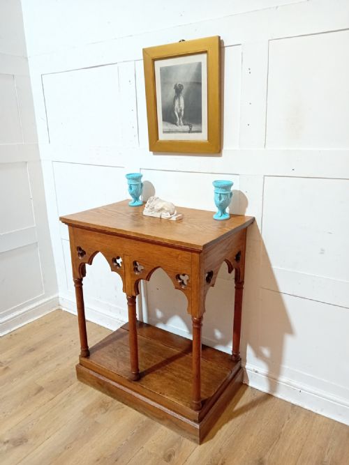 ANTIQUE VICTORIAN OAK CHURCH ALTAR C18901910 - ADDITIONAL PHOTO 9
