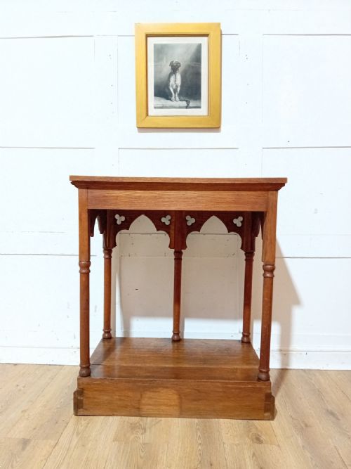 ANTIQUE VICTORIAN OAK CHURCH ALTAR C18901910 - ADDITIONAL PHOTO 17