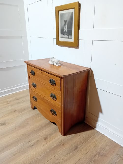 ANTIQUE VICTORIAN SATINWOOD CHEST OF DRAWERS C18801900 - ADDITIONAL PHOTO 3