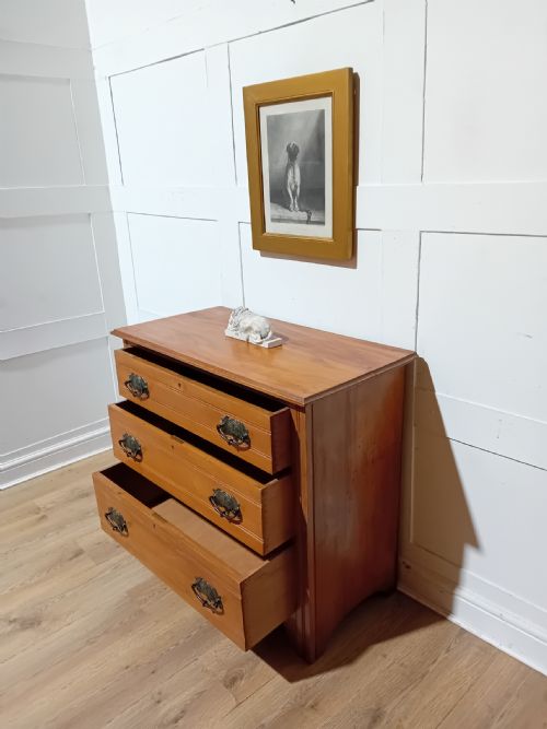 ANTIQUE VICTORIAN SATINWOOD CHEST OF DRAWERS C18801900 - ADDITIONAL PHOTO 7