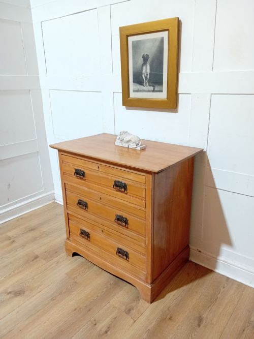 ARTS CRAFTS HARRIS LEBUS SATINWOOD CHEST OF DRAWES C18801900