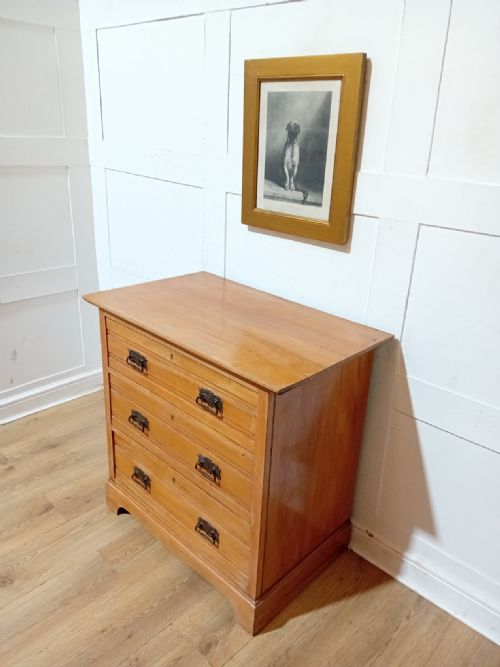 ARTS CRAFTS HARRIS LEBUS SATINWOOD CHEST OF DRAWES C18801900 - ADDITIONAL PHOTO 6
