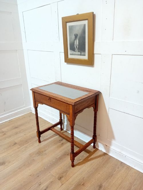 ANTIQUE EMPIRE PERIOD LADIES OAK WRITING DESK C190015 - ADDITIONAL PHOTO 1