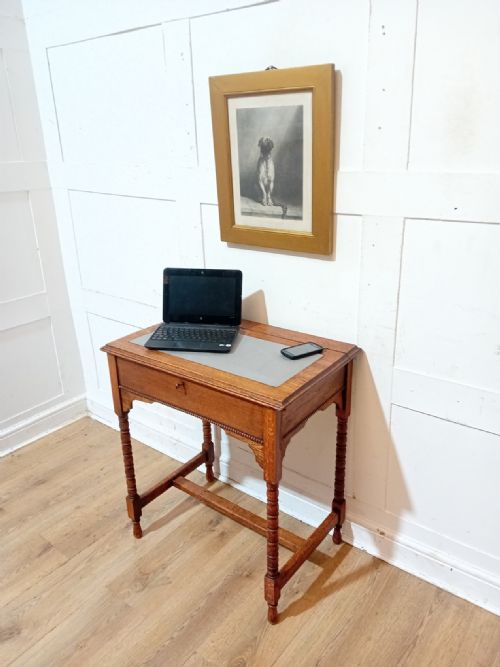ANTIQUE EMPIRE PERIOD LADIES OAK WRITING DESK C190015 - ADDITIONAL PHOTO 2