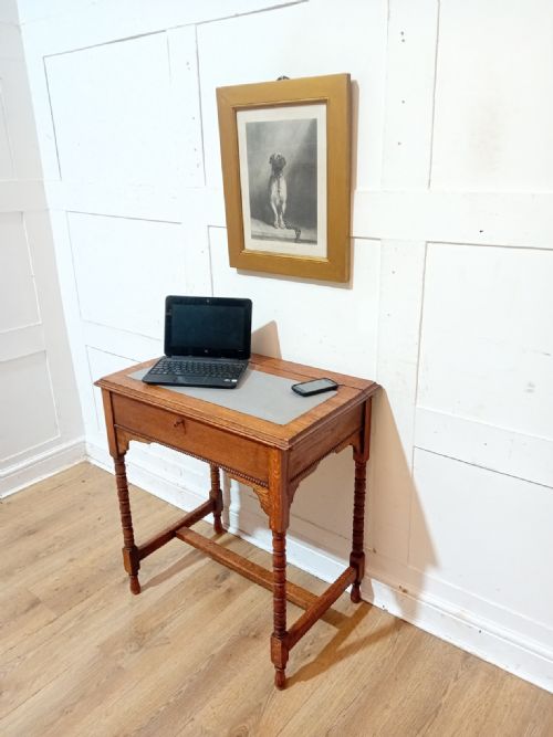 ANTIQUE EMPIRE PERIOD LADIES OAK WRITING DESK C190015 - ADDITIONAL PHOTO 4