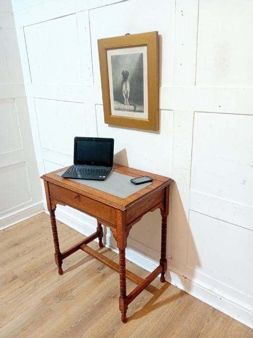 ANTIQUE EMPIRE PERIOD LADIES OAK WRITING DESK C190015 - ADDITIONAL PHOTO 5