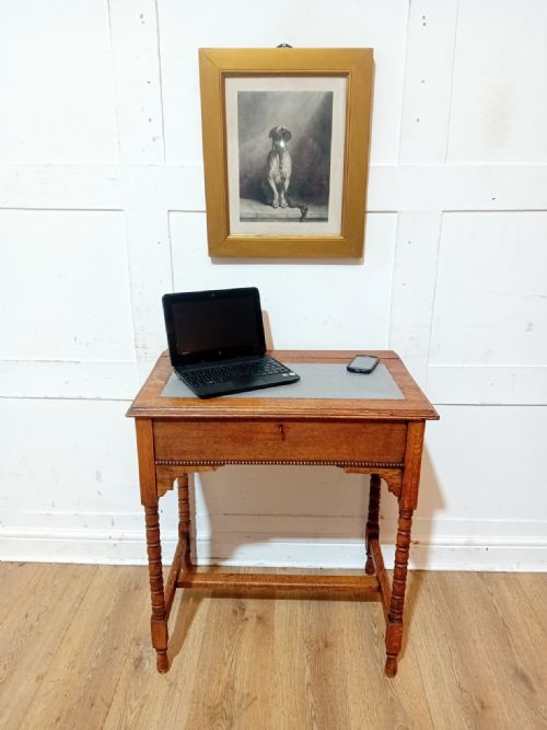ANTIQUE EMPIRE PERIOD LADIES OAK WRITING DESK C190015 - ADDITIONAL PHOTO 6