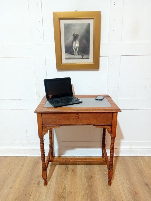ANTIQUE EMPIRE PERIOD LADIES OAK WRITING DESK C190015 - ADDITIONAL PHOTO 7