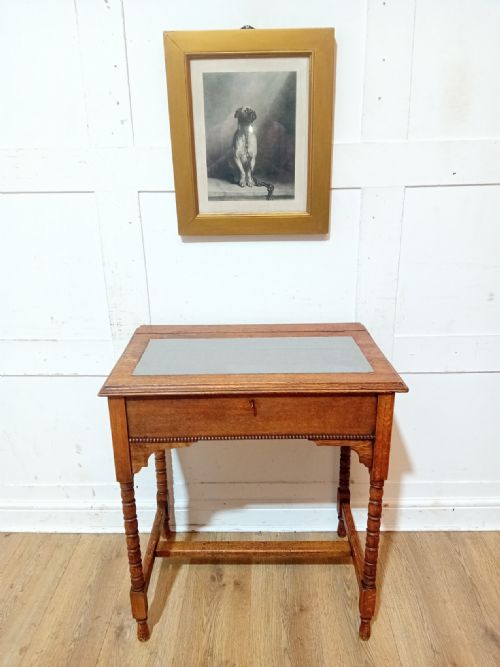 ANTIQUE EMPIRE PERIOD LADIES OAK WRITING DESK C190015 - ADDITIONAL PHOTO 8