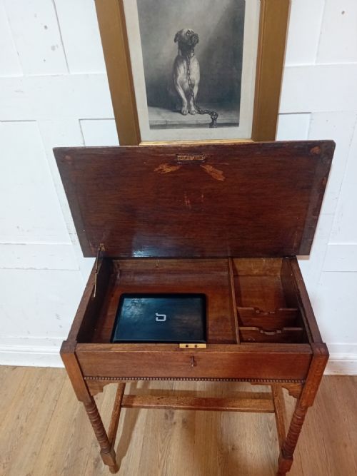 ANTIQUE EMPIRE PERIOD LADIES OAK WRITING DESK C190015 - ADDITIONAL PHOTO 10