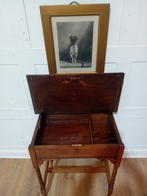 ANTIQUE EMPIRE PERIOD LADIES OAK WRITING DESK C190015 - ADDITIONAL PHOTO 11