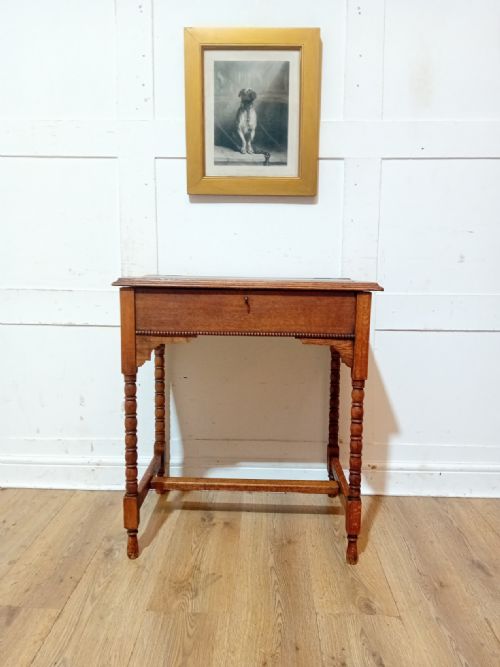 ANTIQUE EMPIRE PERIOD LADIES OAK WRITING DESK C190015 - ADDITIONAL PHOTO 12