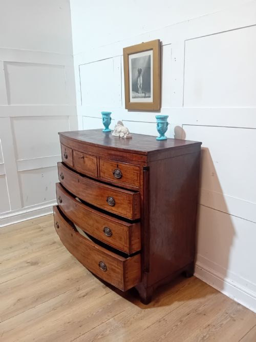 ANTIQUE GEORGE III MAHOGANY BOWFRONT CHEST OF DRAWERS C1785095 - ADDITIONAL PHOTO 15