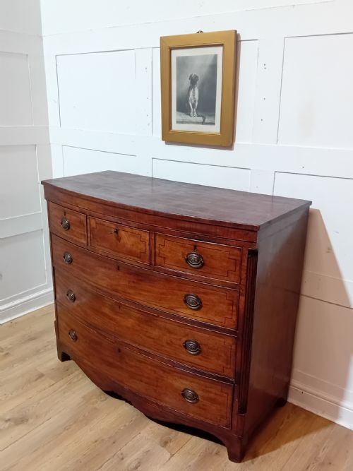 ANTIQUE GEORGE III MAHOGANY BOWFRONT CHEST OF DRAWERS C1785095 - ADDITIONAL PHOTO 20