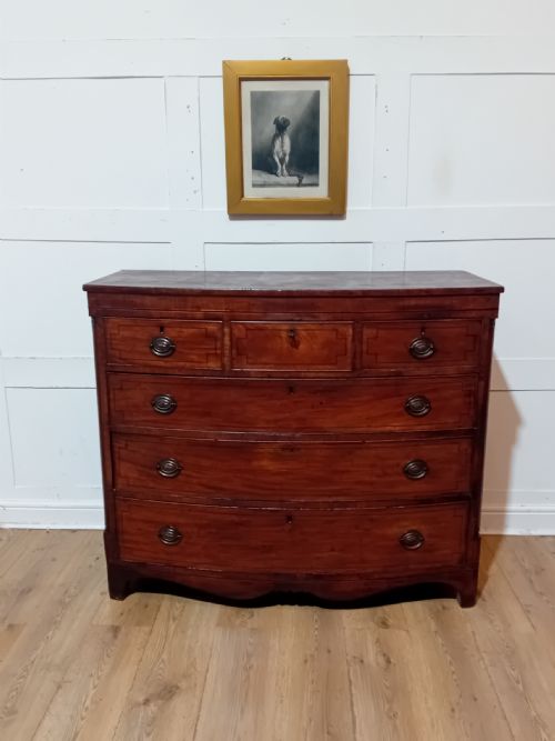 ANTIQUE GEORGE III MAHOGANY BOWFRONT CHEST OF DRAWERS C1785095 - ADDITIONAL PHOTO 21