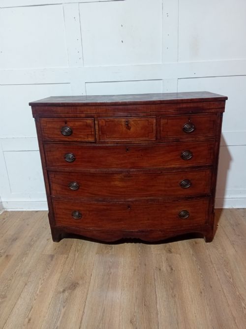ANTIQUE GEORGE III MAHOGANY BOWFRONT CHEST OF DRAWERS C1785095 - ADDITIONAL PHOTO 22