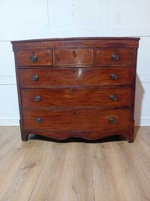 ANTIQUE GEORGE III MAHOGANY BOWFRONT CHEST OF DRAWERS C1785095 - ADDITIONAL PHOTO 23