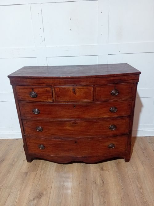 ANTIQUE GEORGE III MAHOGANY BOWFRONT CHEST OF DRAWERS C1785095 - ADDITIONAL PHOTO 25