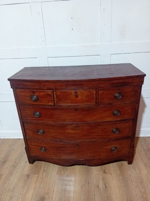 ANTIQUE GEORGE III MAHOGANY BOWFRONT CHEST OF DRAWERS C1785095 - ADDITIONAL PHOTO 26