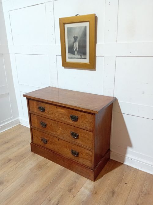 ANTIQUE OAK ARTS CRAFTS CHEST OF DRAWER C18801900 - ADDITIONAL PHOTO 1