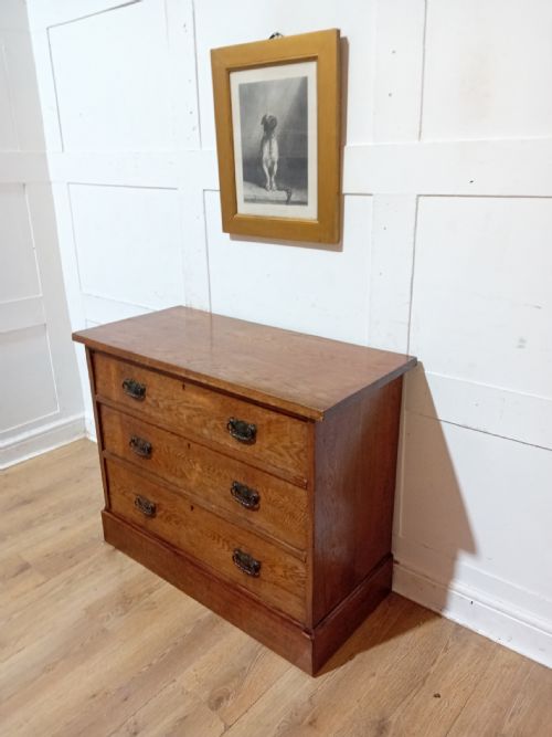 ANTIQUE OAK ARTS CRAFTS CHEST OF DRAWER C18801900 - ADDITIONAL PHOTO 2