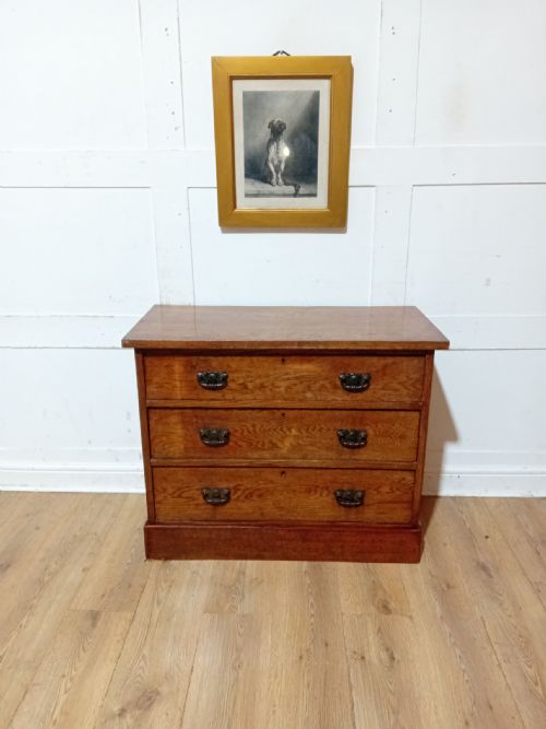 ANTIQUE OAK ARTS CRAFTS CHEST OF DRAWER C18801900 - ADDITIONAL PHOTO 5