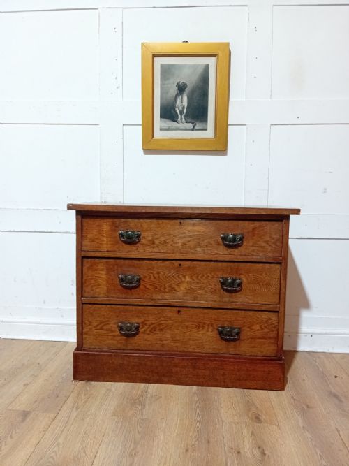 ANTIQUE OAK ARTS CRAFTS CHEST OF DRAWER C18801900 - ADDITIONAL PHOTO 7