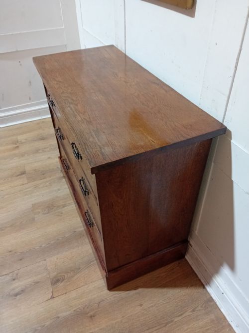 ANTIQUE OAK ARTS CRAFTS CHEST OF DRAWER C18801900 - ADDITIONAL PHOTO 9