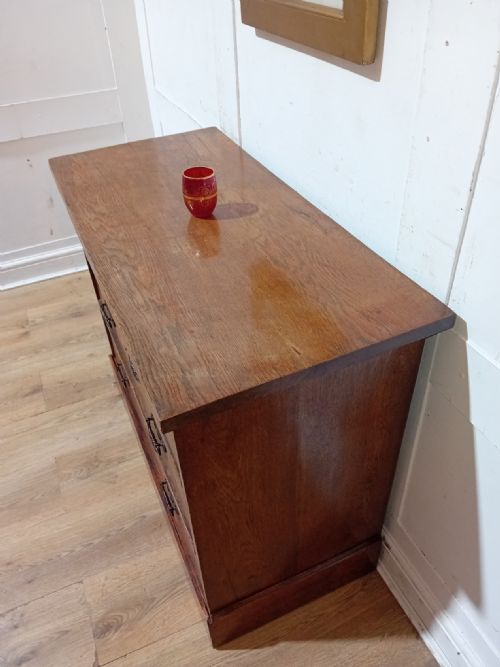 ANTIQUE OAK ARTS CRAFTS CHEST OF DRAWER C18801900 - ADDITIONAL PHOTO 10