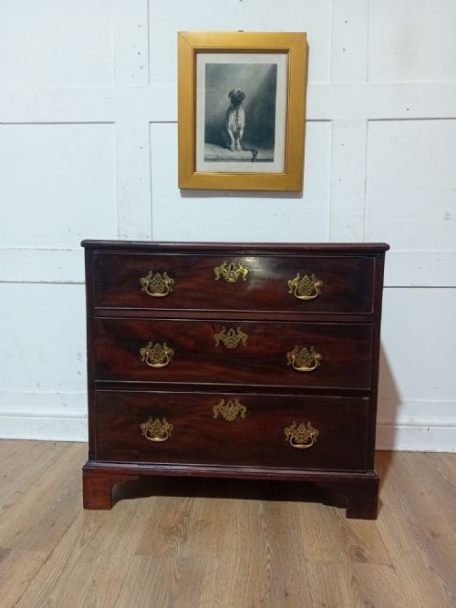 ANTIQUE GEORGE III CURL MAHOGANY CHEST OF DRAWERS C177090 - ADDITIONAL PHOTO 11