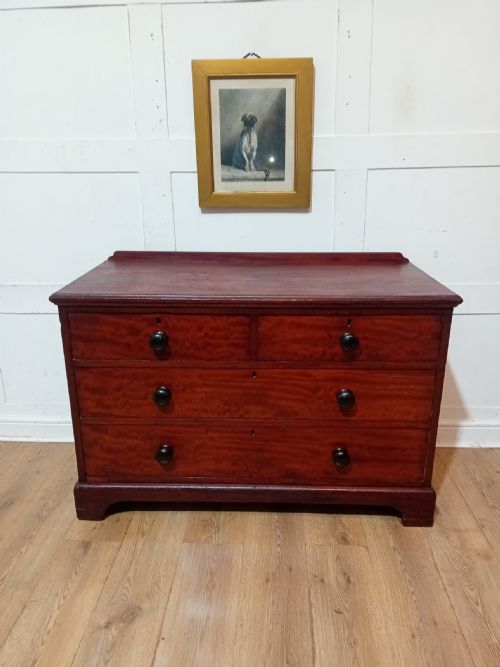 ANTIQUE VICTORIAN MAHOGANY CHEST OF DRAWERS C18801900 - ADDITIONAL PHOTO 2