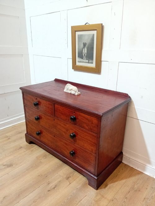 ANTIQUE VICTORIAN MAHOGANY CHEST OF DRAWERS C18801900 - ADDITIONAL PHOTO 3