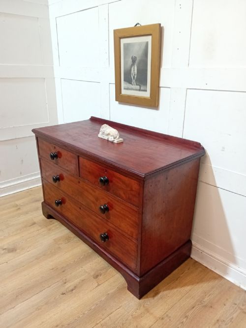 ANTIQUE VICTORIAN MAHOGANY CHEST OF DRAWERS C18801900 - ADDITIONAL PHOTO 4
