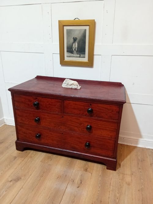 ANTIQUE VICTORIAN MAHOGANY CHEST OF DRAWERS C18801900 - ADDITIONAL PHOTO 5