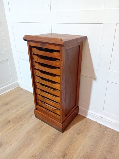 RARE ANTIQUE VICTORIAN OAK LECTURN TOP FILING CABINET C18901910 - ADDITIONAL PHOTO 8