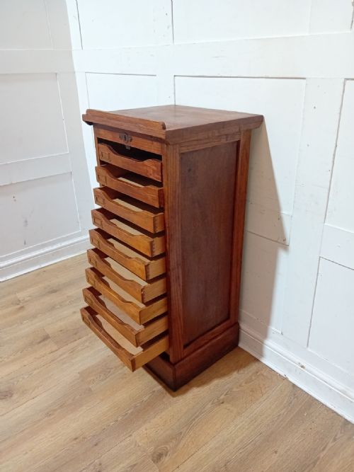 RARE ANTIQUE VICTORIAN OAK LECTURN TOP FILING CABINET C18901910 - ADDITIONAL PHOTO 11